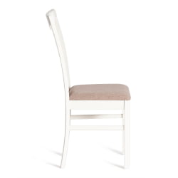 Стул Гермес/ Hermes дерево гевея, 43х49х94см, Ivory white, ткань серая (TM-164)