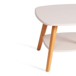 Журнальный стол РИО мдф, 65х65х50 см, крем/дуб светлый / RIO