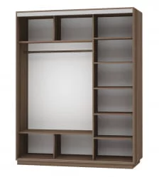 Шкаф-купе трехдверный Экспресс Трио Элемент 1800х2200х Ясень шимо тёмный / 1800х2200h