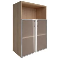 Шкаф книжный средний со стеклом в раме Lacobel без топа YALTA LT-ST 2.2R white Снежная Патина Шкаф книжный средний со стеклом в раме Lacobel без топа YALTA LT-ST 2.2R white Снежная Патина
