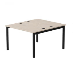 Бенч-система на 2 места на металлокаркасе, опоры 45 гр Everprof EVO 254S015 Дуб Соната Черный