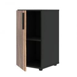 Шкаф-колонка с глухой малой дверью (левый) VELION VENEER VRLCS 40.1 L Американский орех Яшма черная