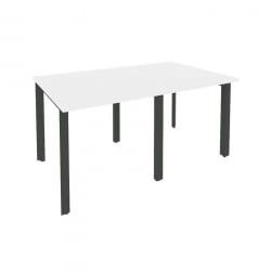 Стол переговорный (2 столешницы) ОНИКС О.МП-ПРГ-2.0 Белый Бриллиант/Антрацит / ONIX O.MP-PRG-2.0