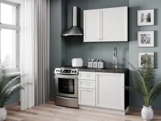 Шкаф кухонный 600 высокий Джулия ЛД 284.450.000.070 Черный Белый