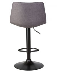 Стул барный DOBRIN TAILOR BLACK (серая ткань (188-55)) 2 шт