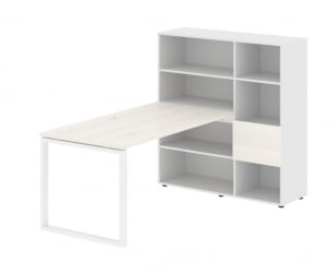 Рабочая станция ЕДИС ЕКРСТ 1215 Ясень Траун Белый Белый / EDIS EQRST