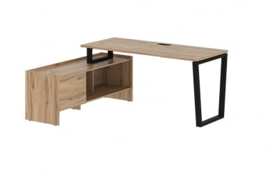 Стол с тумбой ЕДИС ЕВCТ 17614 Дуб Денвер светлый Черный / EDIS EVCT