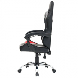 Кресло компьютерное CROMEX (КРОМЕКС) Quantum GM-155 RGB экокожа черное/красное/серое