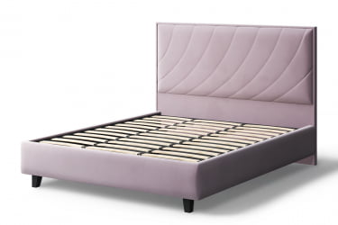 Кровать СОФИЯ 2000*1400мм (на опорах), велюр НЕО 15 (лиловый), (б/основания, б/матраса) / NEO