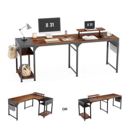 Письменный стол с надстройкой EUREKA ZX-L150B-RWB с шириной 150 см Reclaimed Wood