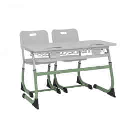 Парта двухместная регулируемая по высоте СМАРТЙ (рост 5-7) Синий/Серый / SMARTY