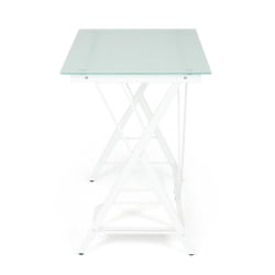 Стеклянный компьютерный стол GD-01 white (белый)