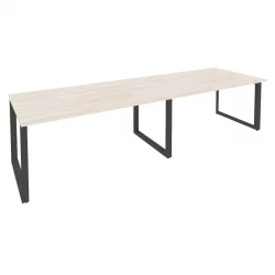 Стол переговорный (2 столешницы) ОНИКС О.МО-ПРГ-2.4 Денвер Светлый/Антрацит / ONIX O.MO-PRG-2.4