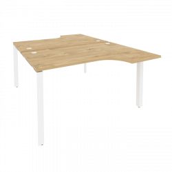 Рабочая станция на П-образном м/к ОНИКС О.МП-Д.СА-2 Тиквуд Светлый/Белый / ONIX O.MP-D.SA-2