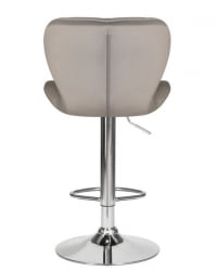 Стул барный ДОБРИН БАРНЙ (серый велюр (МДЖ9-75)) 2 шт / DOBRIN BARNY (MJ9-75))