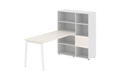 Рабочая станция ЕДИС ЕЛРСТ 1115 Ясень Траун Белый Белый / EDIS ELRST