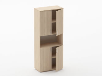 Шкаф высокий закрытый с нишей Глассй 6.19.111 Туя / Glassy