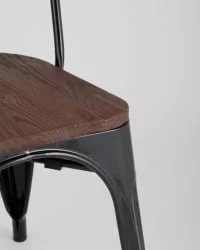Стул Tolix Wood 850 Черный