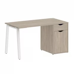 Стол письменный ХОМЕ ОФФИCЕ ВР.СП-3-138.1.А Дуб Аттик/Белый металл / HOME OFFICE VR.SP-3-138.1.A