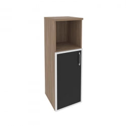 Шкаф средний узкий левый ОНИКС О.СУ-2.2Р(Л) блаcк Дуб Аризона / ONIX O.SU-2.2R(L) black