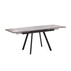 Стол VIGO ЛДСП/HPL/металл, 120 x 80 x 30 х 30 х 75 см, Мрамор черный/черный