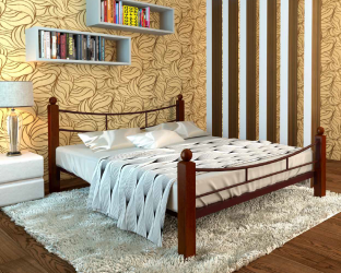 Кровать София Лукс плус 1800х1900 Медная шагрень / Lux plus