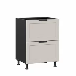 Тумба кухонная 600 с 2 ящиками (4) Джамис ЛД 296.130.000.134 Черный Кашмир