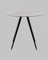 Стол Ники круглый столешница керамика Italian light grey 900