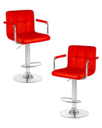 Стул барный ДОБРИН КРУГЕР АРМ (красный) 2 шт / DOBRIN KRUGER ARM