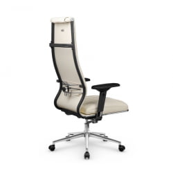 Кресло руководителя МЕТТА L 1m 50M/4D Infinity Easy Clean (MPES) Комплект 7 Молочное