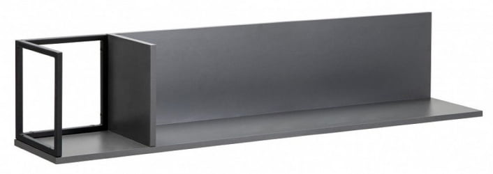 Полка навесная City средняя графит