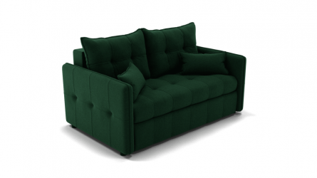 Диван Палермо (ЗР) Цвет фасада: Зеленый; Тип: Прямой; Материал фасада: Металл/Велюр