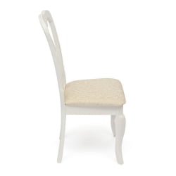 Стул Афродита/ Aphrodite дерево гевея, 46х54х99см, butter white, ткань кремовая с рисунком (3321)