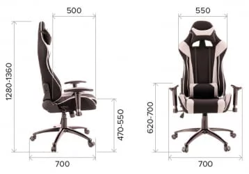 Кресло геймерское Еверпроф Лотус С4 Ткань Черный Серый / Everprof Lotus S4