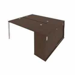 Рабочая станция с опорным шкафом-купе Метал Сйстем Б.РС-СШК-1.3 Венге/Серый / Metal System