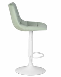 Стул барный ДОБРИН ТАИЛОР ВХИТЕ (пудрово-мятный велюр (МДЖ9-87)) 2 шт / DOBRIN TAILOR WHITE (MJ9-87))