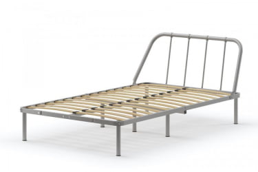 Кровать Мира с ортопедическими латами Материал фасада: Металл; Спальное место: 1400х2000 мм; Цвет: Белый