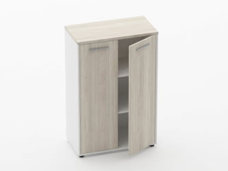 Шкаф 2 широкий закрытый Дека 10.12.131 Дуб Сантана светлый/Белый / Deka