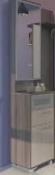 Тумба с зеркалом WEST Модуль 3 Ясень шимо св/ясень шимо темн