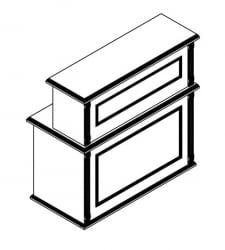 Стойка ресепшен RMS 160 Бук тиара