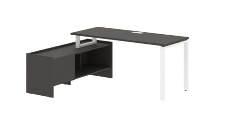 Стол с тумбой ЕДИС ЕУCТ 17614 Мокко Белый / EDIS EUCT