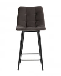 Стул полубарный Джанго 60 см велюр Пепельно-серый