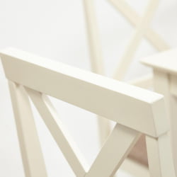 Обеденный комплект Хадсон (стол + 4 стула)/ Hudson Dining Set ivory white (слоновая кость)