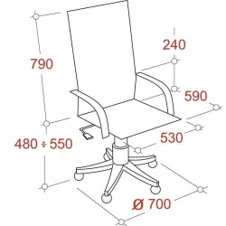 Кресло руководителя EChair-635 ML 526696 Черное
