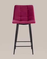 Стул полубарный Джанго 60 см велюр Винный