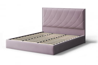 Кровать СОФИЯ 2000*1200мм (без опор), велюр НЕО 15 (лиловый), (б/основания, б/матраса) / NEO