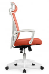 Кресло Оливер РCХ В-203АC Белый пластик/Оранжевый / Oliver RCH W-203AC