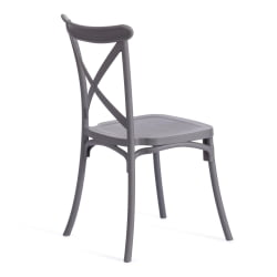 Стул CROSS (mod. PL24) пластик, 48 х 58 х 89 см, Dark-grey (темно-cерый) 15537