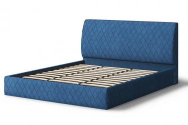 Кровать Хилтон, 2000кс1600 мм, синий / 2000x1600