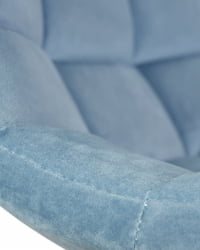 Стул барный ДОБРИН ТАИЛОР ВХИТЕ (пудрово-голубой велюр (МДЖ9-74)) 2 шт / DOBRIN TAILOR WHITE (MJ9-74))